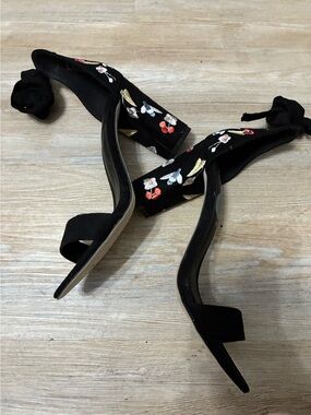 Floral Strappy ankle ladies heels